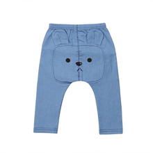 CANIS Bebê Recém-nascido Da Menina do Menino PP Calças Meninos Dos Desenhos Animados do Urso Bonito Harem Pants Leggings Calças Inferior 0-3Y 2024 - compre barato