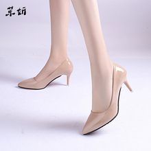 2019 Spring Fashion Woman Shoes Pointed Fine With Heels Shallow Mouth High Heels Patent Leather Summer Pumps Shoes Mujer 7cm 2024 - buy cheap