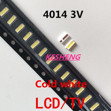 3000PZ подходит для EVERLIGHT 4014 LED подсветка 0,2 W SMD 4014 LED 3 V холодный белый диод 20LM ЖК-экран подсветка для PLCC-4 ТВ 2024 - купить недорого