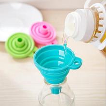 1Pcs Silicone Foldable Liquid Funnel Folding Portable Oil Honey Funnels Wine Collapsible Style Hopper Kitchen Mini Tool Dropship 2024 - buy cheap