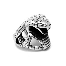 Anillo de serpiente Retro Para hombre y mujer, joyería de acero inoxidable 316L de alta calidad, tendencia de moda, único, Cobra 2024 - compra barato