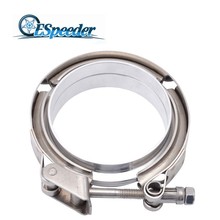 ESPEEDER 3.5" Silver Aluminum Alloy Stainless Steel Exhaust V Band Clamp Kit Male Female Flange Kit Exhaust Systems Universal 2024 - buy cheap
