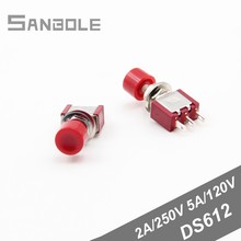 Toggle Switch Small-sized Round Point Action Start-up Reset Button DS612 3 Foot 3 Pins One Open One Close (20PCS) 2024 - buy cheap