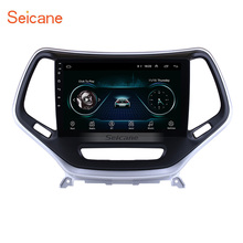 Seicane 10.1 "2din carro gps rádio multimídia player para 2016 jeep grand cherokee android 8.1 unidade de cabeça tela sensível ao toque 2024 - compre barato