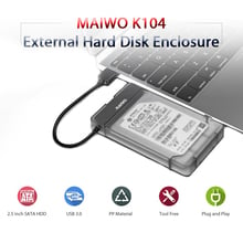 Корпус жесткого диска Maiwo K104 с Usb 3,0 на Sata 3,0, поддержка 2,5-дюймовых Ssd-инструментов 2024 - купить недорого