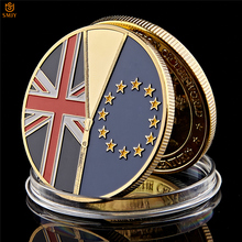 Colección de monedas conmemorativas con cápsula de protección, réplica de Color independiente chapado en oro del Reino Unido Brexit del 23 de junio de 2016 2024 - compra barato