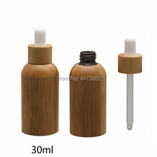 20 piezas/lol 30ml botella vacía de cuentagotas de aceite esencial rellenable líquido de la medicina de la madera del bambú con la cubierta cuentagotas 2024 - compra barato