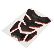 Universal Red Black Motorcycle 3D Rubber Sticker Gas Fuel Oil Tank Pad Protector Cover Decals For Kawasaki For Honda 2024 - buy cheap