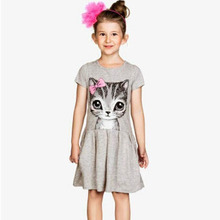 Children Girls Dresses Girl Short Sleeve Clothing Kids Clothes Princess Dresses Fashion Cotton Child Dress 2024 - buy cheap
