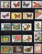 50 unids/lote de mariposas, todas diferentes de muchos países, NO repetir los sellos postales sin usar para recoger 2024 - compra barato