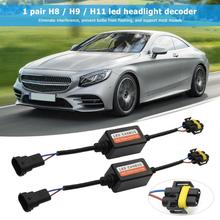 1 Pair H8/H9/H11 led Headlight Canbus Decoders Error Free Anti Flicker Flash Resistor Canceller Car Light Accessories Black 2024 - buy cheap