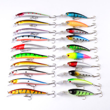 20pcs/lot Fishing Lure Set 2 Models 20 Color Mixed Minnow Lure Crank Bait Fishing Tackle Bass Baits 2024 - buy cheap