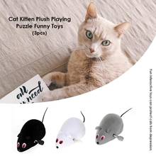 Механизм намотки кошки плюшевая мышка крыса котенок Teasing Trick интерактивные игрушки 2024 - купить недорого