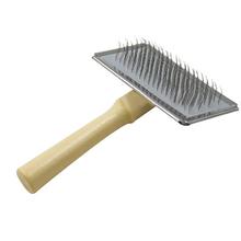Pet Grooming Brush Wooden Handle Stainless Steel Square Head Needle Combing Rake Cat Dog Hair Tangled Loose Skin Massage Tools 2024 - buy cheap
