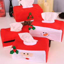 НОВАЯ РОЖДЕСТВЕНСКАЯ стильная тканевая коробка ремень Санта Клауса, фетровая коробка для салфеток, держатель для салфеток для дома, креативный держатель для салфеток для бумажных полотенец 2024 - купить недорого