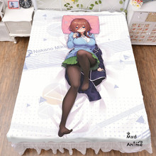 Japanese Anime The Quintessential Quintuplets Nakano Miku Bed sheets  cartoon bedsheets cute anime bedding Summer Quilt Bedding 2024 - buy cheap