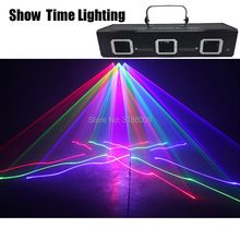 Hot sales 3 Lens Red Green Blue RGB Scanner Laser Light DMX 512 Professional DJ Party Show Club Holiday Home Bar Stage Lighting 2024 - buy cheap