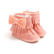 Romisur-botas de neve para meninas, botas de inverno para bebês, com nó borboleta, em lã 2024 - compre barato