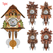 Vintage Home Bird Cuckoo Pendulum Wall Clock Wood Decorative Living Room Hanging 115X225X50mm 2024 - buy cheap