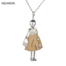 Handmade Lovely Dress Doll Sweater Chain Pearl doll Long necklace For Women Female Pendant Necklace Jewelry Accessories Gift 2024 - buy cheap