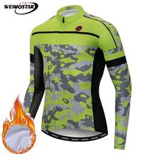 Weimostar Pro Team Winter Cycling Jersey Long Sleeve Men Windproof Bicycle Cycling Clothing Thermal Fleece mtb Bike Wear Clothes 2024 - buy cheap