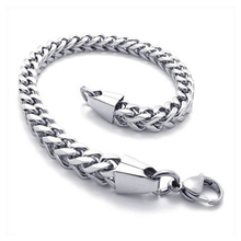 Ювелирный мужской браслет, нержавеющая сталь, серебряный цвет 2024 - купить недорого
