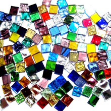 Azulejo de mosaico para artesanato diy, azulejo mosaico de vidro transparente com várias cores 100g, ferramenta de mão 2024 - compre barato