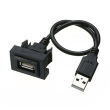 MAYITR-Cable de extensión USB 2,0 para salpicadero de coche, adaptador de interfaz de montaje empotrado para Toyota 2024 - compra barato
