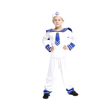 Crianças purim marinha marinheiro uniforme traje menino exército terno cosplay halloween carnaval fantasia vestido 2024 - compre barato