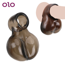 OLO Reusable Penis Ring Cock Ring Chastity Cage Lock Scrotum Ring Adult Sex Products Sex Toys For Men Delay Ejaculation Bondage 2024 - buy cheap