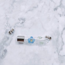 20pcs/lot SCREW CAP flower Glass Vial Pendant name on rice art glass bottle necklace perfume oil pendant glass container bottles 2024 - buy cheap
