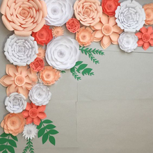 DIY 2 piezas 20cm/8 "flores de papel grande telón de fondo decoración de pared de cumpleaños decoración de fiesta 2024 - compra barato