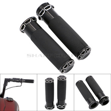 Motorcycle 1" Rubber Hand Grips Handle Bar For Harley Sportster Iron XL883 XL1200 Softail Fat boy Dyna Street Bob V-Rod Touring 2024 - buy cheap