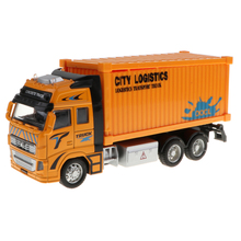 1:18 escala diecast recipiente caminhão construção veículo modelo de carro brinquedo 2024 - compre barato