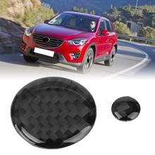 Embellecedor de volumen de fibra de carbono para Mazda CX-5, cubierta de botón, embellecedor decorativo, 2017-2018, 2 uds. 2024 - compra barato