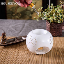 Hollow White Porcelain Incense Burner Candles and Essential Oil Burner Incense Holder Home Aroma Furnishing Decor Air Clean 2024 - buy cheap