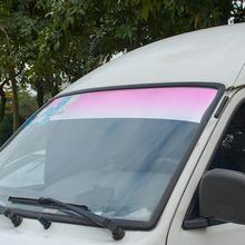 Aumohall folhas da janela do carro proteção solar gradiente rosa sun bloco superior janela filme matizado 2024 - compre barato