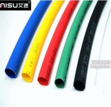 Tubo termo retrátil de 1m, tubo termorretrátil de 12/16/18/20mm com manga de fio, kit vermelho, azul, cor preta 2024 - compre barato