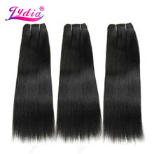 Lydia Synthetic Hair Extension 3PCS/lot Hair Weaving Straight Yaki 10-26 Inch 100% Futura Hair Weft Natral Color Bundles 2024 - buy cheap