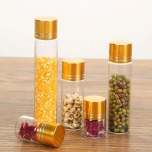 100pcs/lot 5ml 8ml 10ml 14ml 16ml 20ml Glass Bottles Aluminium Screw Golden Cap Clear Liquid Gift Container Wishing Bottle Jars 2024 - buy cheap