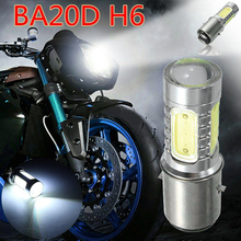 New Arrival 1pc White Motorcycle H6 Headlight DC12V 7.5W BA20D 4 COB LED Moto Moped Scooter ATV Lamp Bulb Aluminum Light 2024 - buy cheap