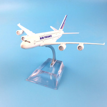 Avión aéreo A380 de Metal fundido a presión de 16cm, aeroplano de Metal, juguete modelo de avión de regalo, Air Francia, 1:400 2024 - compra barato