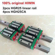 2pcs 100% original HIWIN linear guide HGR25 - 200 300 400 500 600 700 800 900 1000 1100mm + 4pcs HGH25CA or HGW25CA CNC parts 2024 - buy cheap