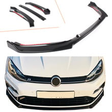 Golf MK7 Car Front Bumper Lip Spoiler For Volkswagen 2013 2014 2015 2016 2017 7.5 model Carbon Fiber Styling ABS Plastic 2024 - buy cheap