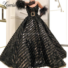 Abendkleider Black Evening Dress Strapless Prom Dresses 2019 Couture Sequined Dubai Kaftans Arabic Prom Gowns Formal Dress 2024 - buy cheap