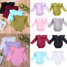 Hot Infant Baby Girls Boys Soft Solid Color Casual  Rompers Toddler Kids Outfits Jumpsuit Sunsuit 0-24M 2024 - buy cheap