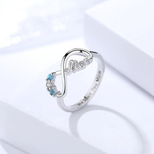 High Quality Digital inverted 8 ring love mom letter mom micro inlaid zircon Ring for women Jewelry 2024 - buy cheap