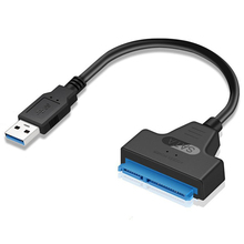 Adaptador de Cable USB de 3,0 a 2,5 pulgadas, convertidor de disco duro SDD SATA a USB 3,0, negro 2024 - compra barato