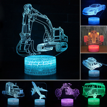 Lâmpada automotiva de acrílico 3d, hologramas, muda de cor, luz noturna, para bebês, luzes coloridas, usb, lâmpada de mesa, atmosfera d30 2024 - compre barato