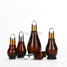 Dropper Bottle Spray Lotion Pump Bottle Leakproof Portable Perfume Refillable Bottle Brown Glass Jar 10ml 20ml 30ml 50ml 100ml 2024 - buy cheap